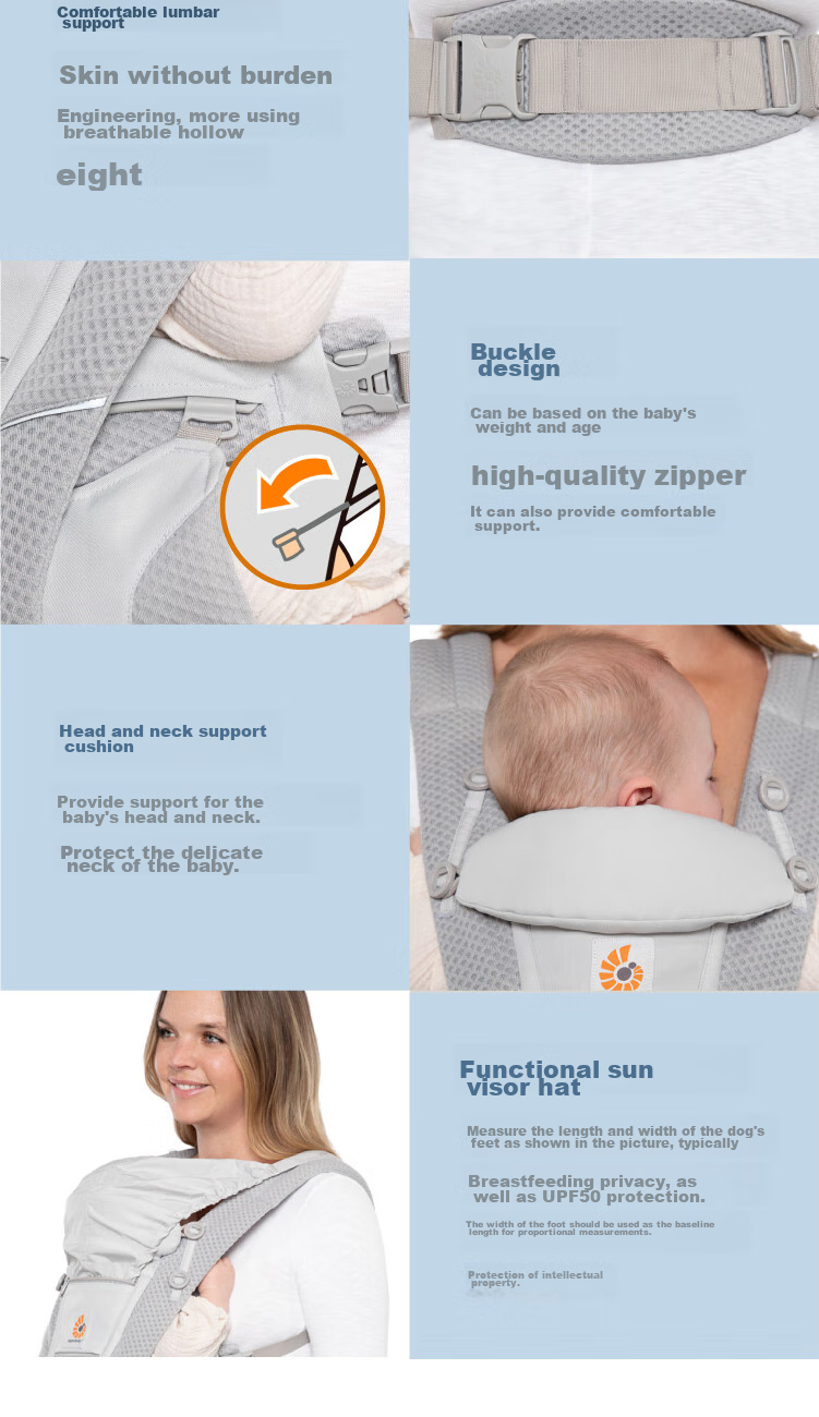 ERGObaby American Ergonomic Baby Carrier, Newborn Comfortable Strap, Breathable And Cool for Travel, Baby-Carrying Essential Breeze Wildflower Rice 8