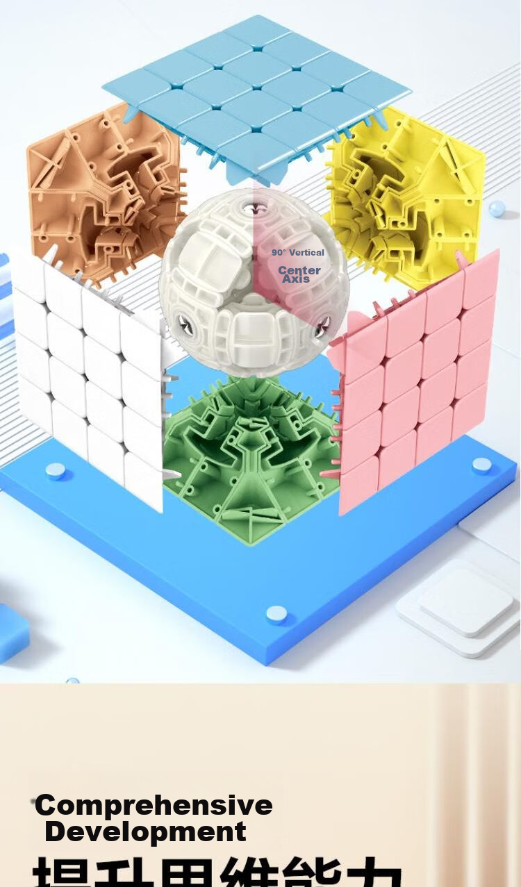 Deli Children's Macaron Cube Set, 2x2 3x3 4x4 Speed Cubes, Back-To Toy, Birthday Gift 6