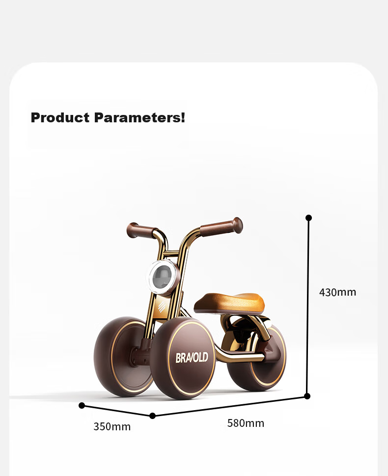 BRAVOLD Children's Balance Bike, Toy Gift Box for Boys And Girls Aged 1-3 Years Old, Birthday And First-Year Gift, Tricycle for Learning to Walk 15
