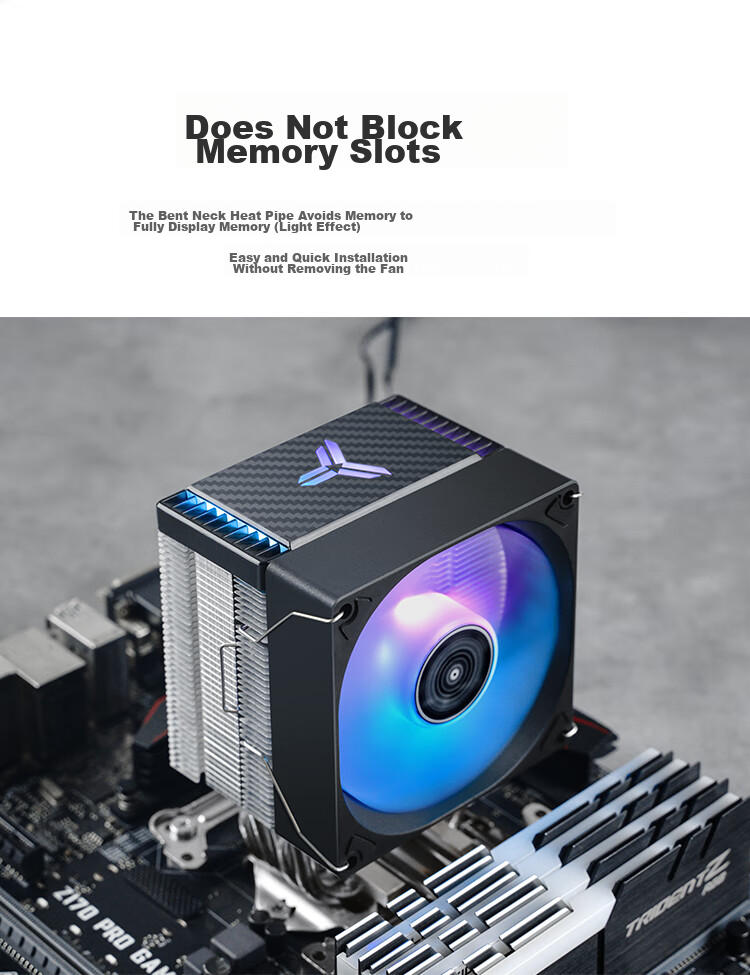 JONSBO CR-1400EVO ARGB Edition CPU Air Cooler (Nickel-Plated 4 Heat Pipes/ARGB Sync/PWM Fan/130mm Height/Multi-Platform/Thermal Paste Included) 16
