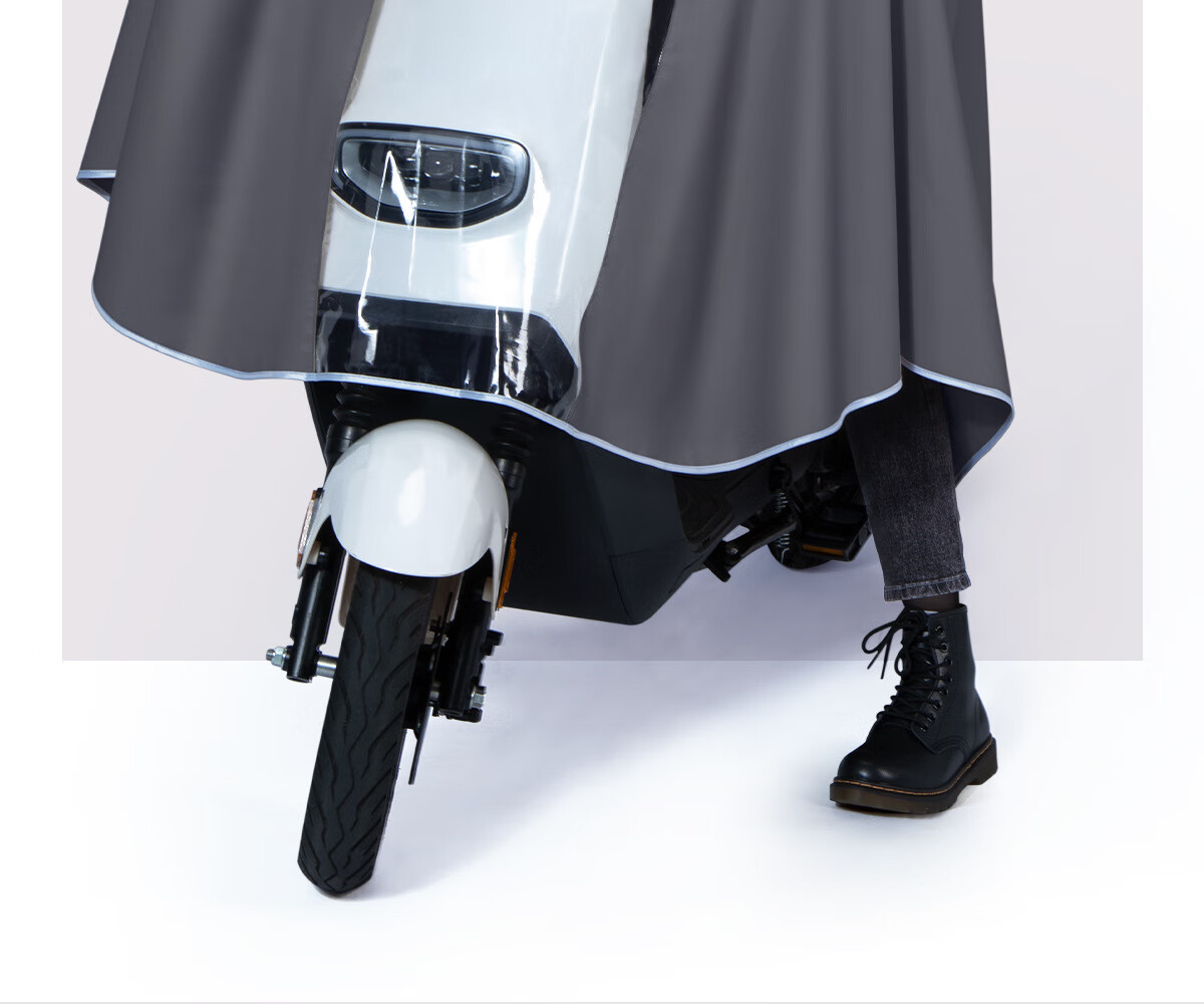 BAHAINIAO Electric Scooter Raincoat, Heavy-Duty And Extra Large 5XL Oxford Fabric, One-Piece Rain Poncho for Motorcycles, Storm-Proof 21