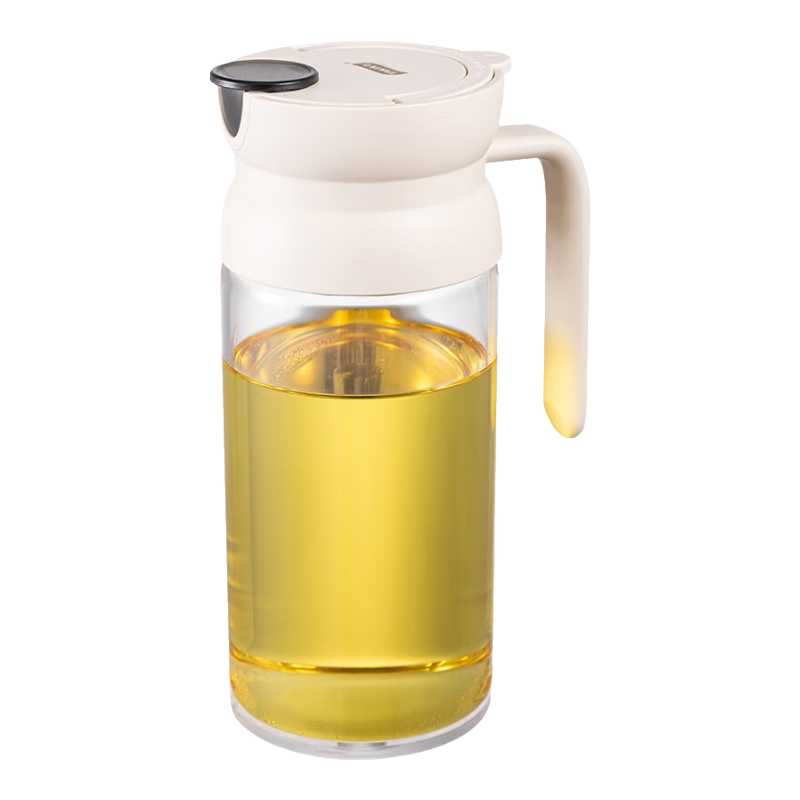 Taili Oil Bottle, Kitchen Condiment Bottle, Soy Sauce Bottle, Household Glass Bottle, Non-Stick Oil, Leak-Proof, Automatic Open/Close, 600ML