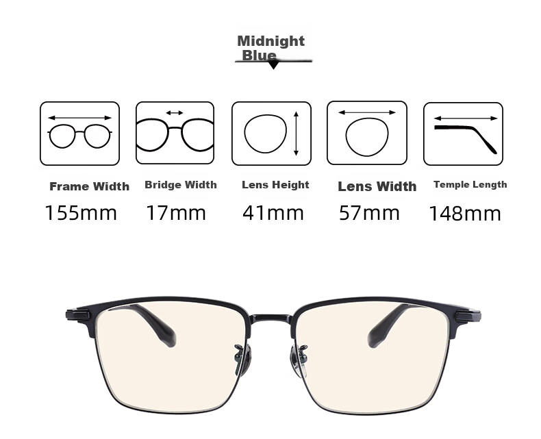 Blutech Anti-Blue Light Radiation Protection Classic Business Glasses [Black Gold 2035], 95% Blue Light Blocking Lenses 10