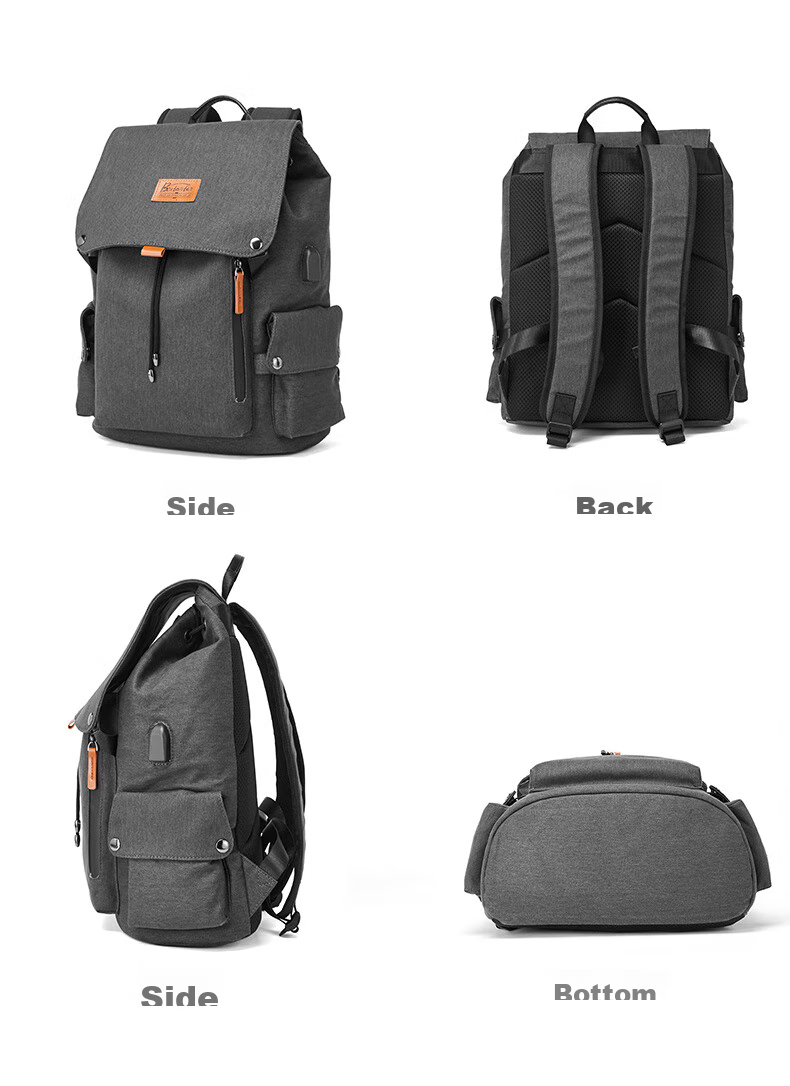 BOSTANTEN Men's Backpack, High School And College Student Bookbag, Trendy Backpack with Large Capacity for Laptops And Notebooks, Suitable for Both Men And Wome 18