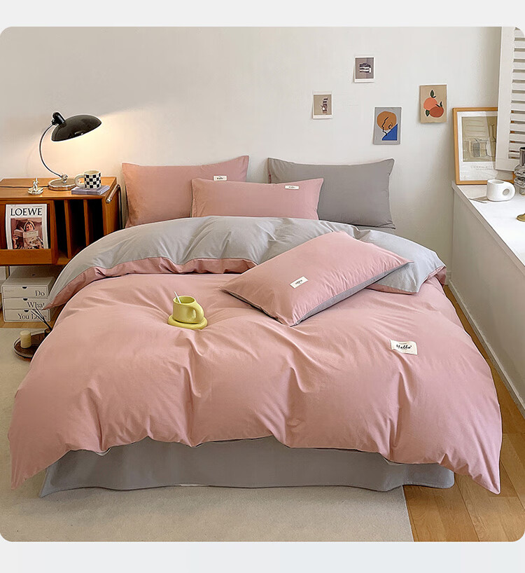 Wuyinliangpin 100% Pure Cotton Duvet Cover, All-Cotton Single Bed Quilt for Student Dormitory, Single Piece Bedding, 150*200cm 6