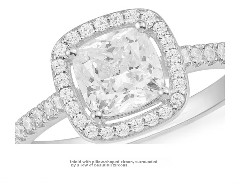APM Monaco Diamond Sugar Cube Ring, Luxurious High-End Couple Rings, Birthday Gift for Girlfriend Or Wife 4