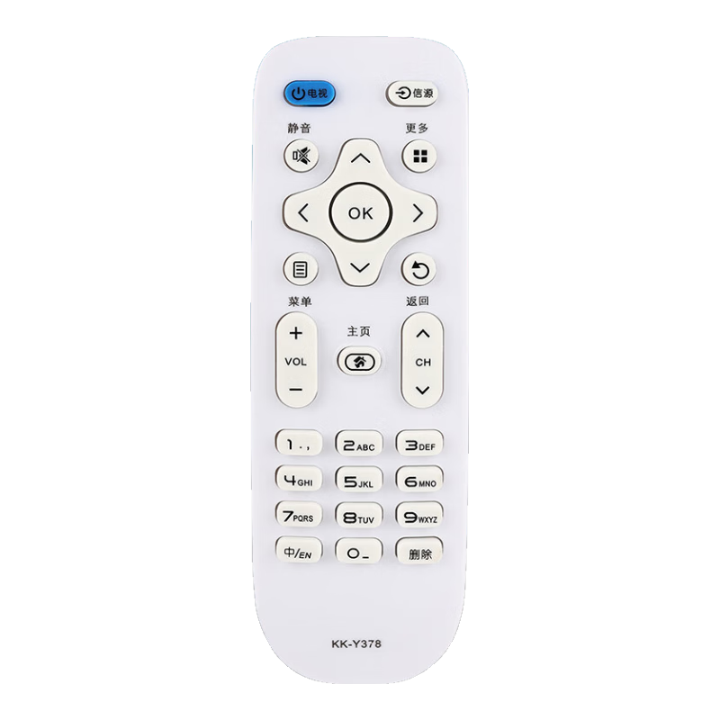 Qinxuan Compatible with Konka TV Remote Control KK-Y378, Suitable for KK-Y378A, KK-Y378C, Compatible with LED55K35A/U, LED43/39K35A, LED32S1