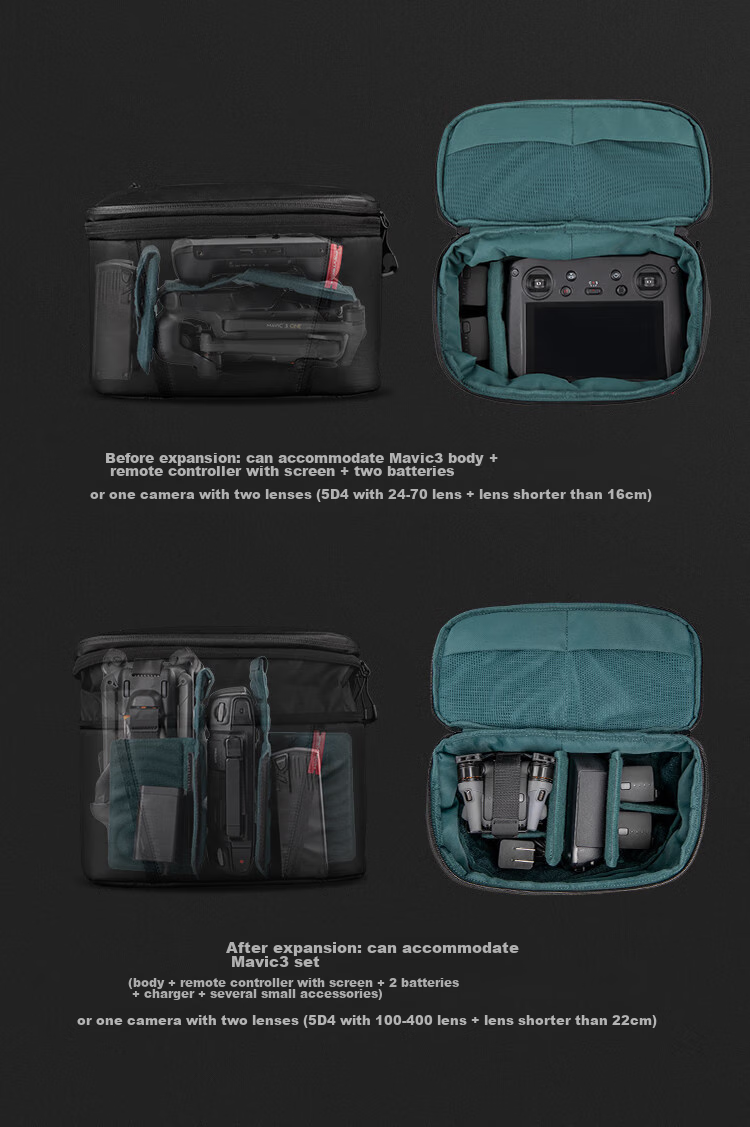PGYTECH Dandelion OneMo2 Camera Bag, Canon Fuji DSLR Camera Bag, Laptop Stabilizer Digital Professional Storage Outdoor Hiking Backpack, 25L Parent-Child Bag, Deep Space Black 16