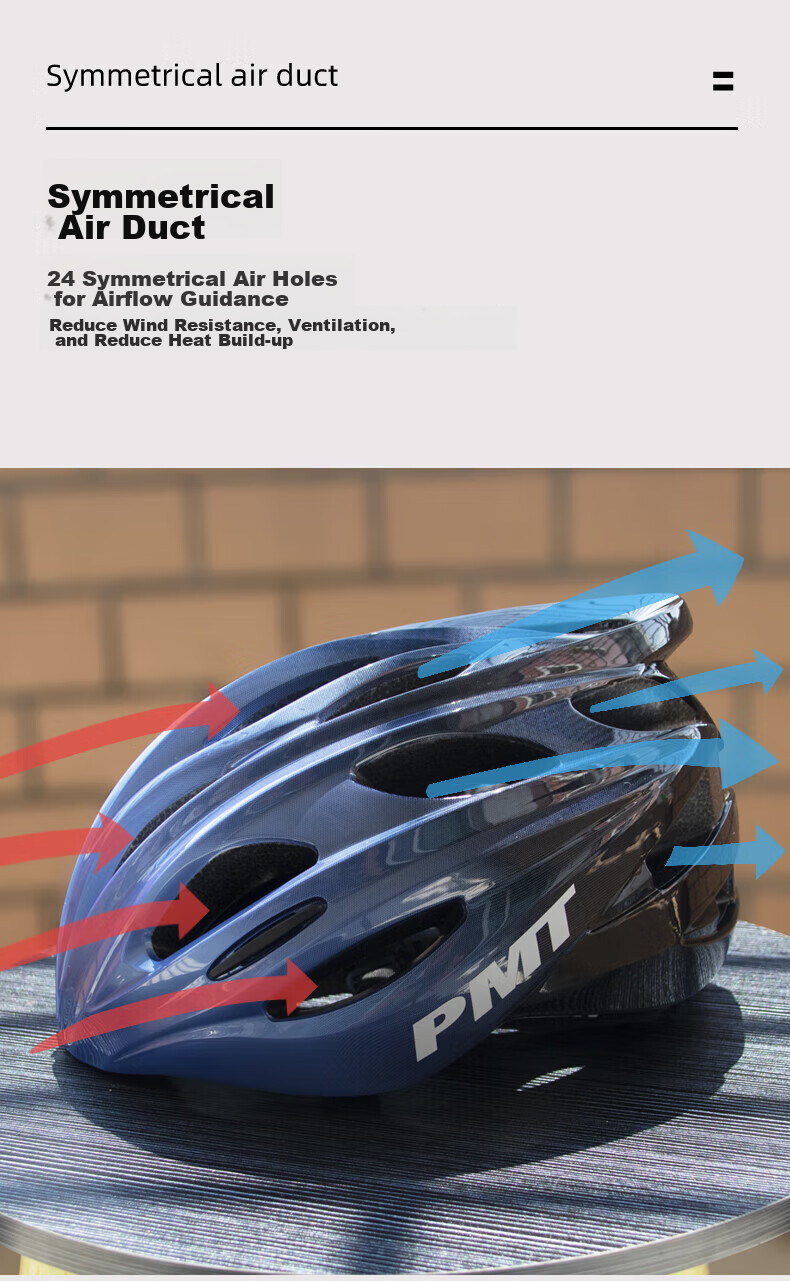 PMT Prussian Bicycle Helmet, Large Head Circumference, Plus Size, Extra Large, for Mountain And Road Bikes, Cycling Helmet, Black 8