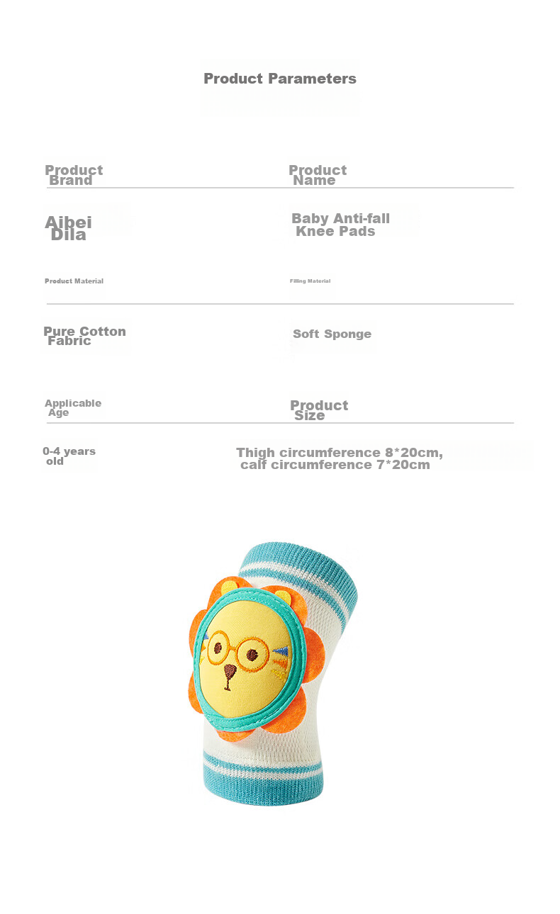 AIBEDILA Baby Knee Pads, Breathable Crawling Protectors for Infants, Children's Anti-Fall Walking Knee Pads, Crawling Protection Covers 10