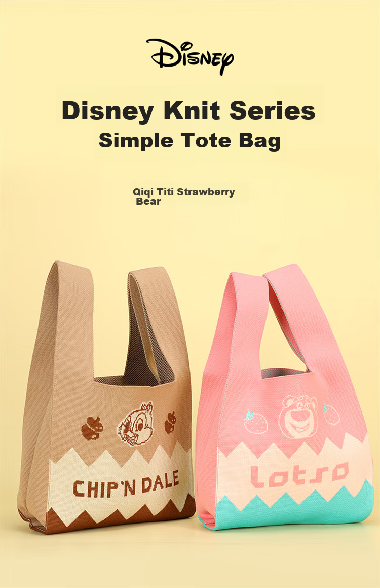 Disney Handbag, Women's Bag, Fly-Knit Bag, Tote Bag, Cute Small Purse, Birthday Gift for Women, Mickey Mouse 1