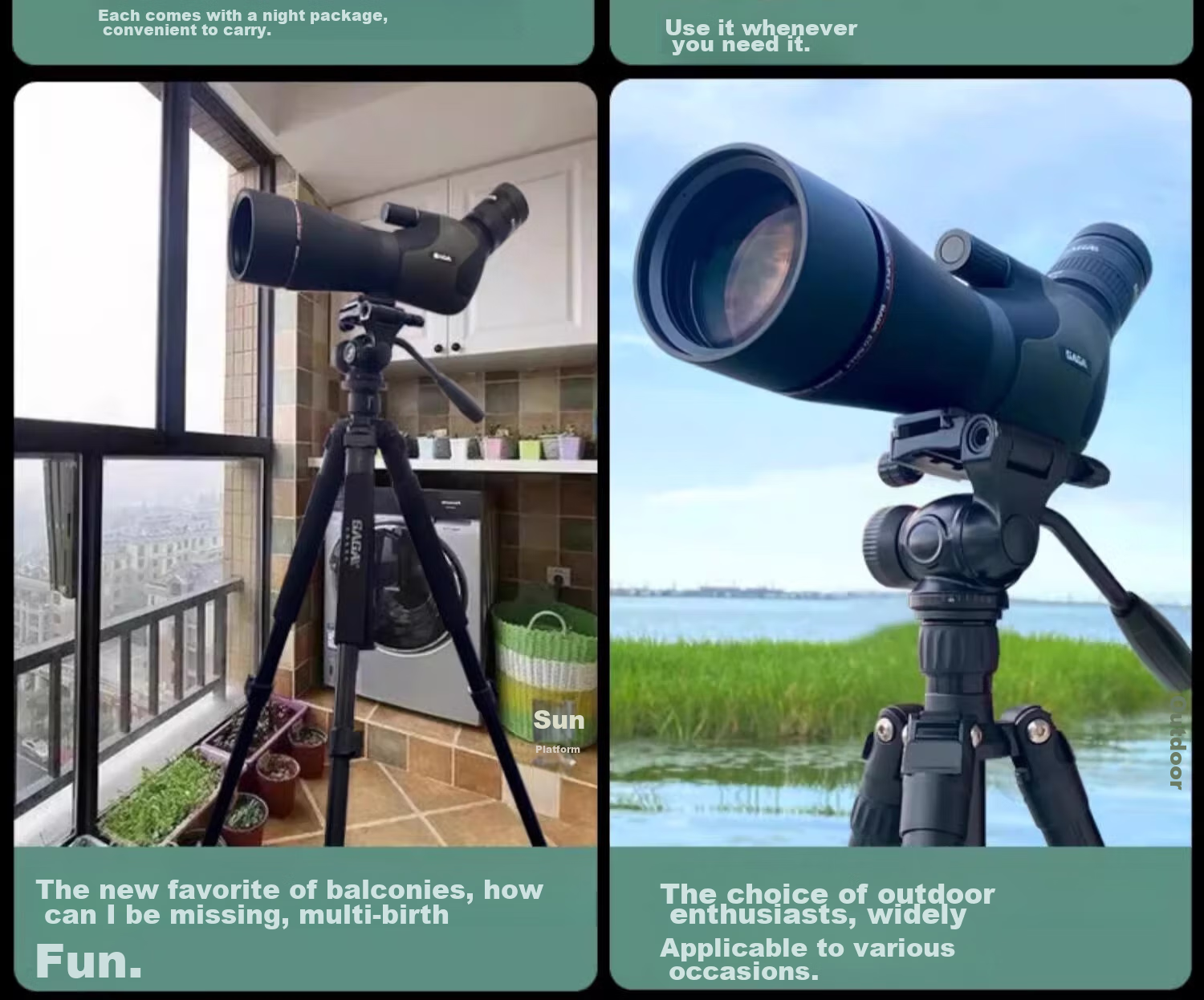 SAGA Binoculars And Monocular Astronomical Telescopes, Birdwatching Glasses Dedicated Tripod, Universal Tripod 35