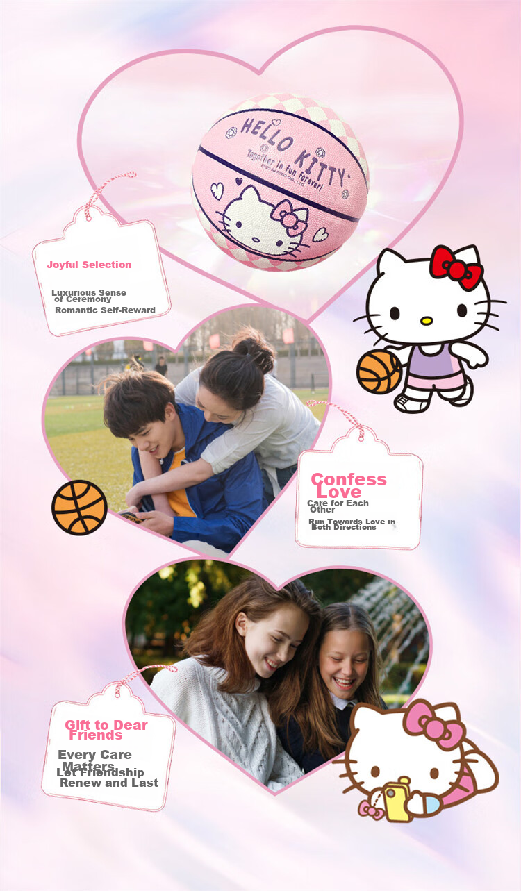 Mesuca No. 7 PU Basketball HelloKitty Girls' Gift, Valentine's Day Gift for May 20th 5