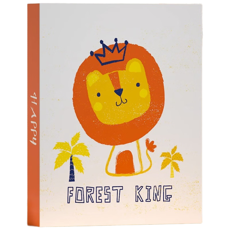 Qiyuan 6-Inch Photo Album 100-Pocket Laminated Insert Family Couple Graduation Memory Book - Lion King