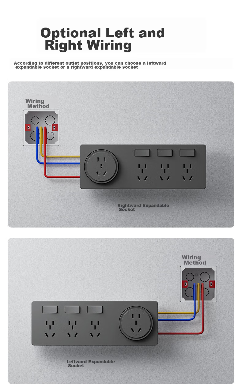 Xiya 86-Type Expandable Socket, 21-Hole Kitchen Extension Multi-Outlet Converter, Track Socket, Wireless Power Strip 13