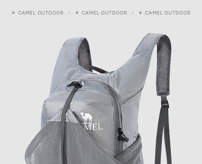 CAMEL Outdoor Cycling Backpack, Sports Backpack, Lightweight Foldable Hiking Bag, W9B318013B, Gray 1
