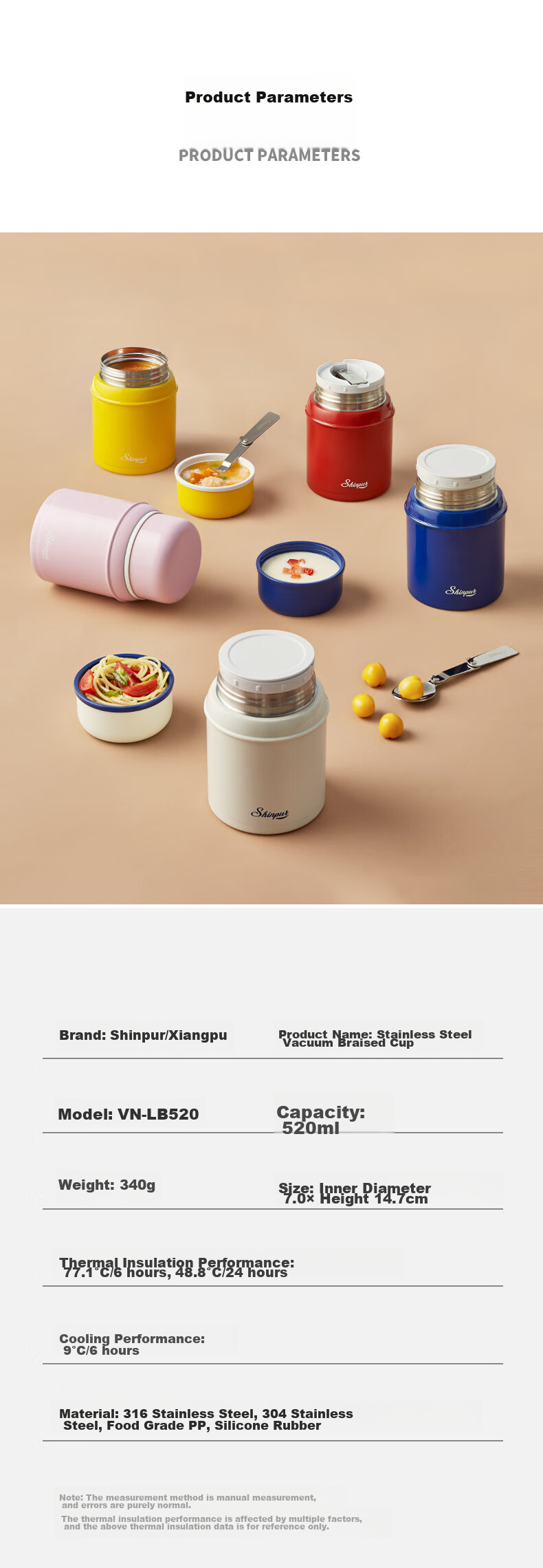 SHINPUR Thermal Food Jar, Keeps Food Warm for 24 Hours, Portable Insulated Lunch Box, Soup Pot, Bento Container 13