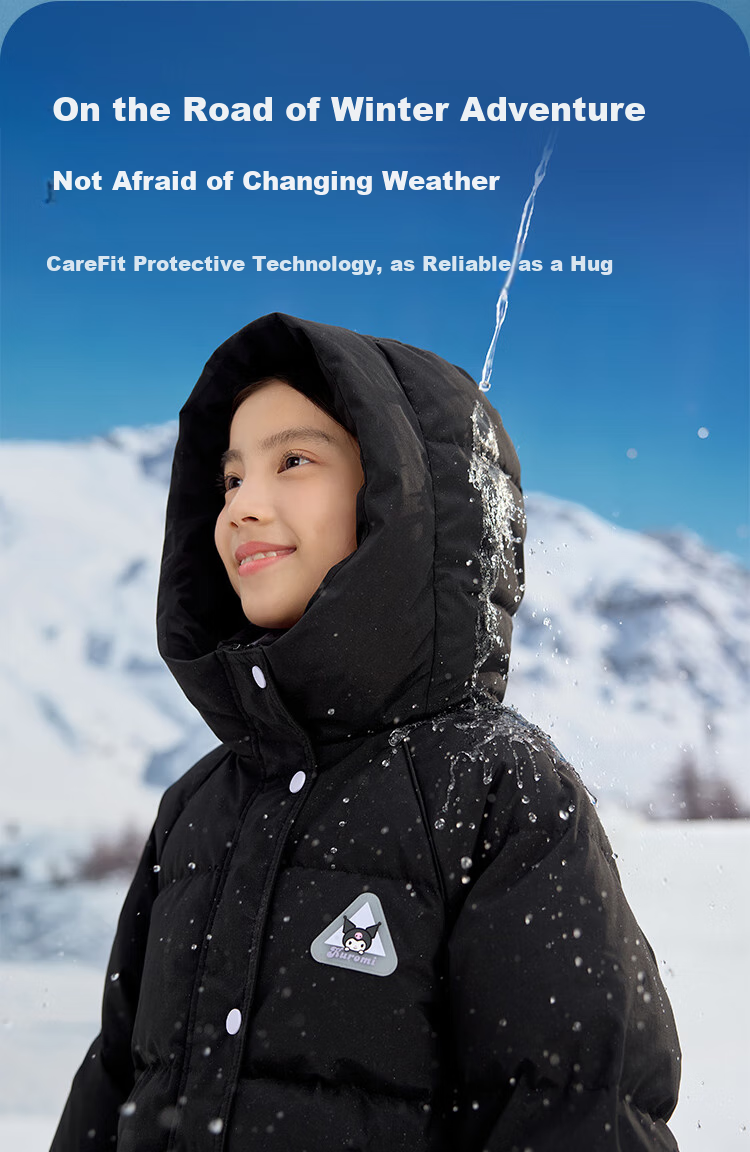 BALABALA [hellokittyIP] Girls' down Jacket Winter Coat Sanrio Outerwear Protective And Warm Fashio 6