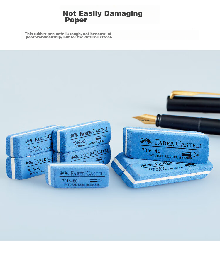Faber-Castell Matte Eraser, Sand Eraser, Multi-Purpose Eraser, 7016-40 Large Size, Pack of 5 7