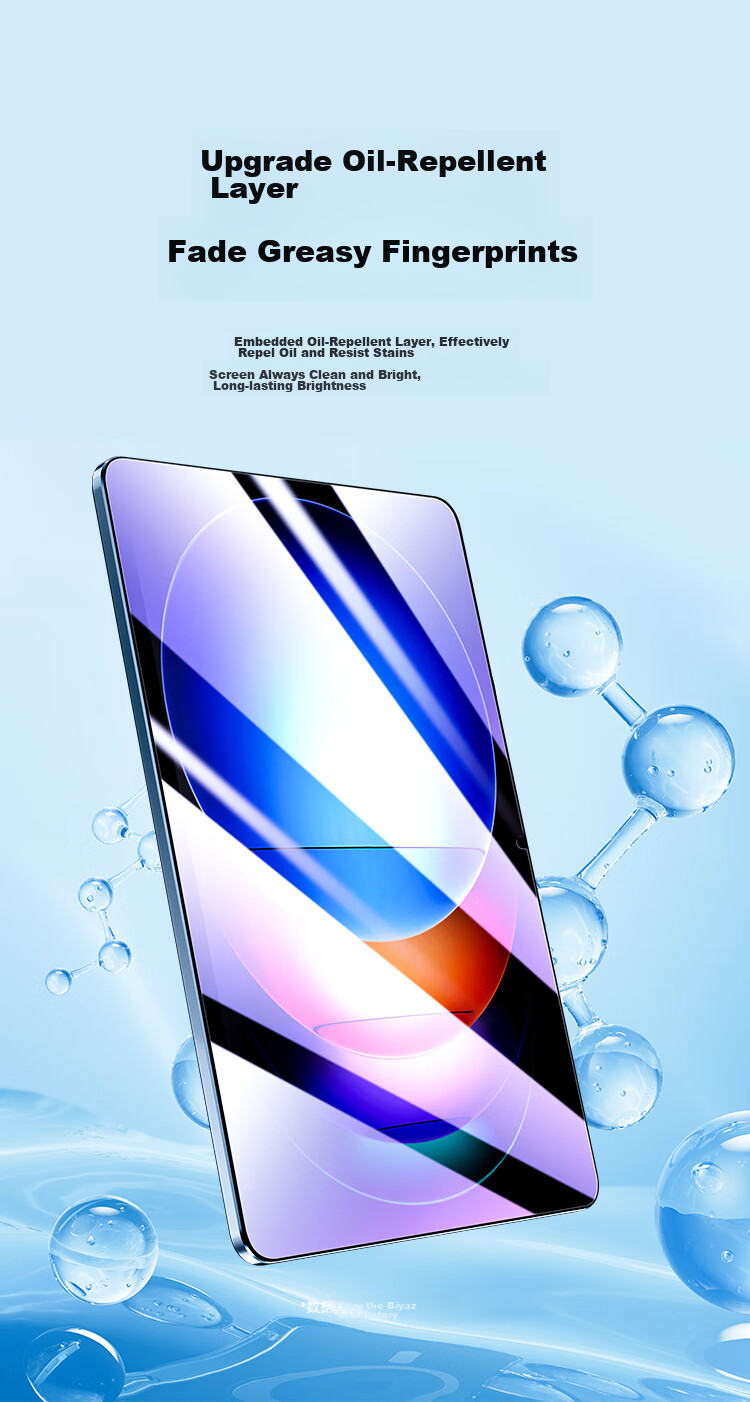 BIAZE Anti-Blue Light Tempered Glass Screen Protector for Xiaomi Pad 7S Pro/6S Pro/9Pro, Compatible with 12.4/12.5 Inch Xiaomi Tablets, PM224-Blue Light 5