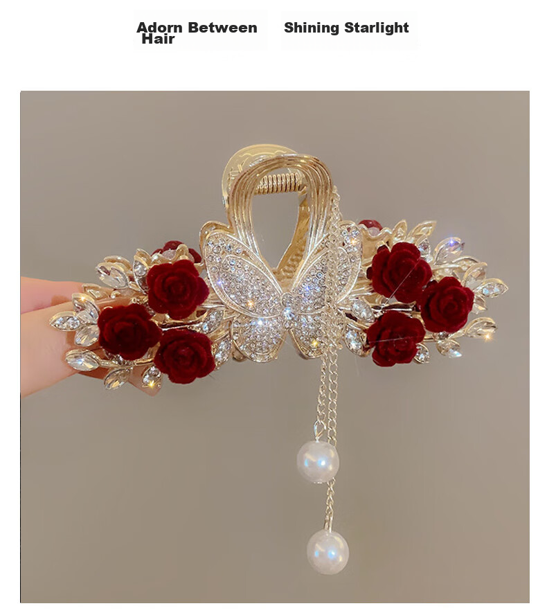 Gunai Elegant Butterfly Hair Clip, Claw Clip, Hair Accessory, Updo Shark Clip, Goddess Festival And New Year Gift for Girlfriend 11