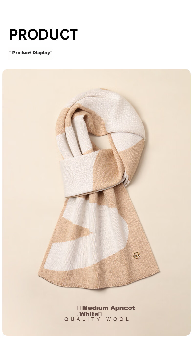 MiiOW Scarf for Women, Autumn And Winter Ladies' Wool-Blend Warm Neck Warmer, Gift for Girlfriend, National Day Birthday Present, New Year Gift Box Set 15