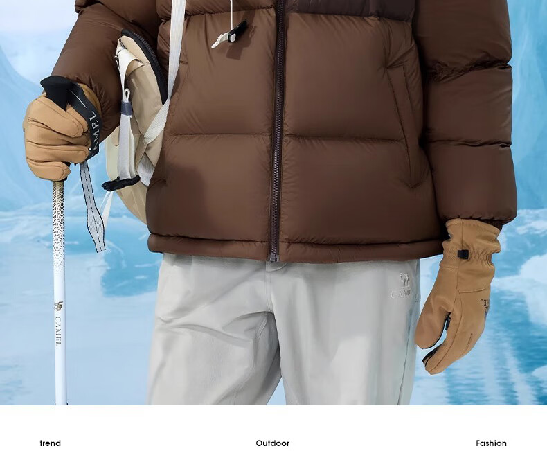 CAMEL Winter Outdoor down Jacket for Men And Women, Couples Style, Water-Repellent, Thickened, Warm Puffer Coat A34CF00804B 3