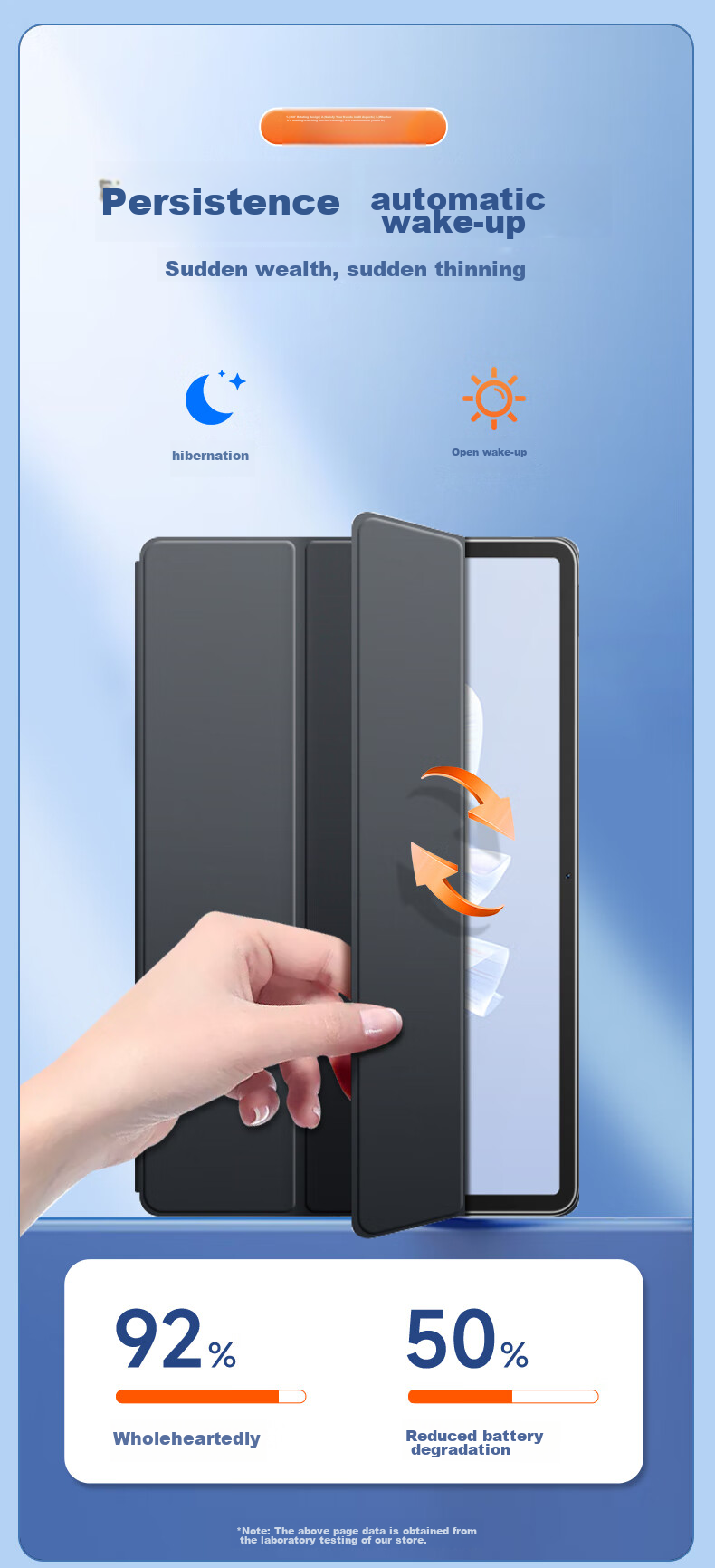 Kulefeng Huawei MatePad Mini 8.8-Inch 2025 Protective Case, Huawei Tablet Five Ultra-Thin Full Protection Shockproof Flip Cover, Tri-Fold Smart Leather Case Outer Shell 6