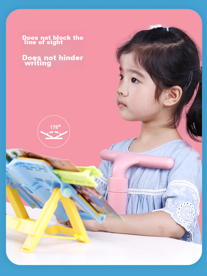 TEN-WIN Children's Learning Reading Stand, Large Foldable Thickened Elementary Student Study Reading Desk, Tablet Holder, Bookshelf Stationery JZ7507-2 5