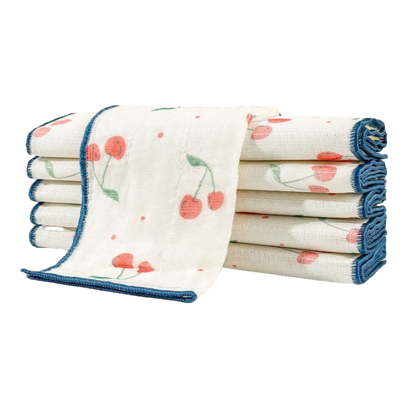COODORA Cotton Soft Cleaning Cloth 30x30cm 10-Pack, 9-Layer Thickened Kitchen Dishcloth, Household Oil Removal and Strong Water Absorption Towel