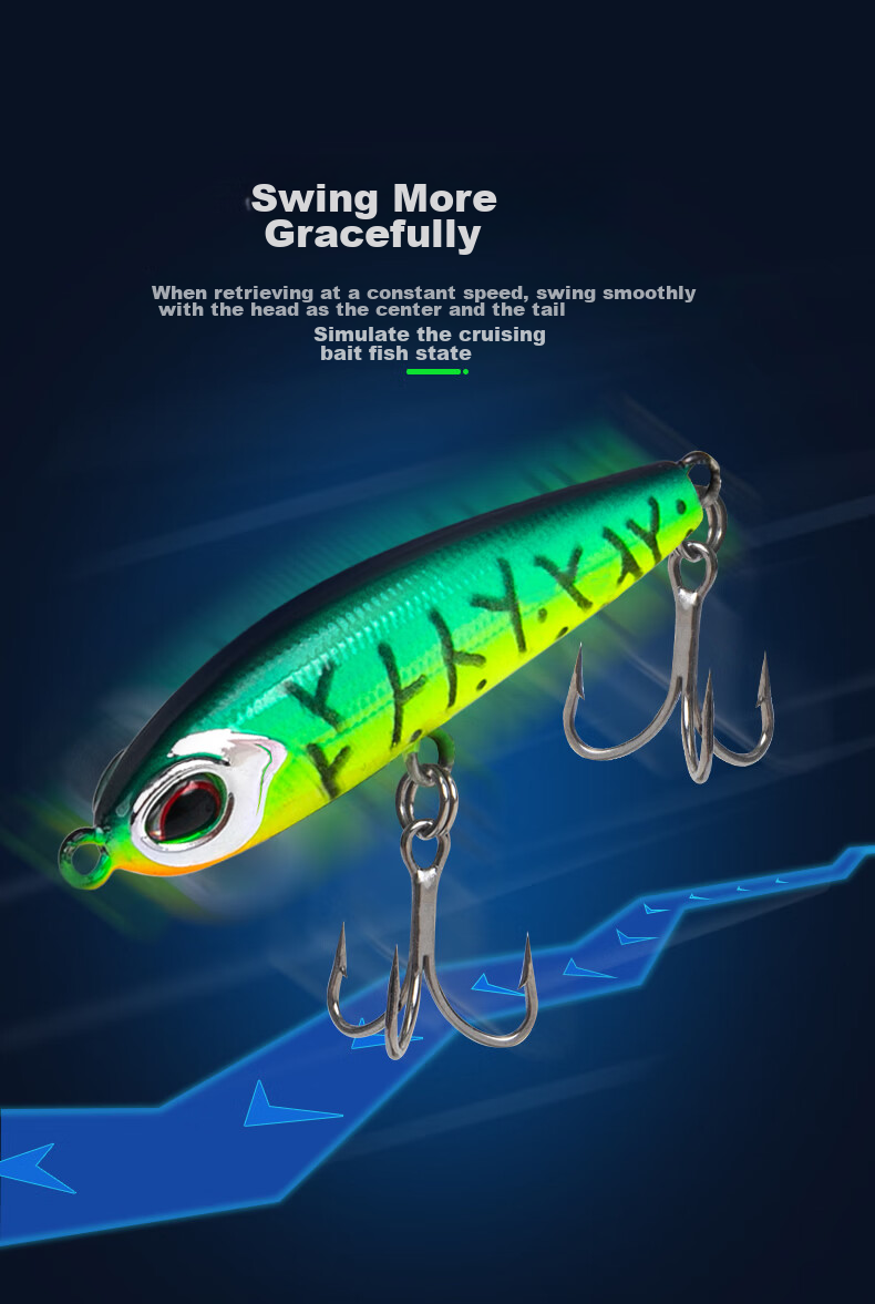 Guowangliya Lure, Micro-Sinking Pencil Long-Casting Lure, Artificial Bait for Freshwater, Topmouth Culter, Red Tail, And Similar Fish, 4g/M07 3