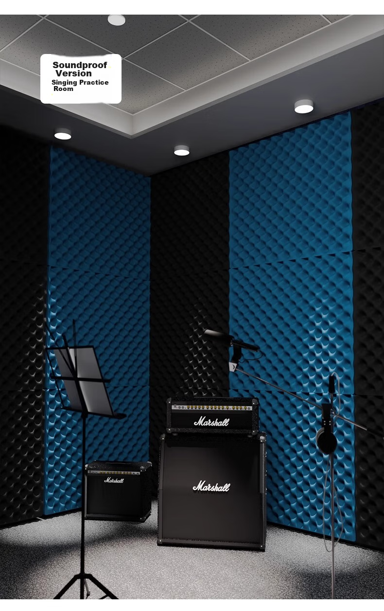 Xuanjiamaier Soundproofing Cotton, Self-Adhesive Sound-Absorbing Cotton for Walls, Indoor Soundproofing Panels, Doors And Windows, Bedroom, KTV Soundproofing Cotton Sponge 12