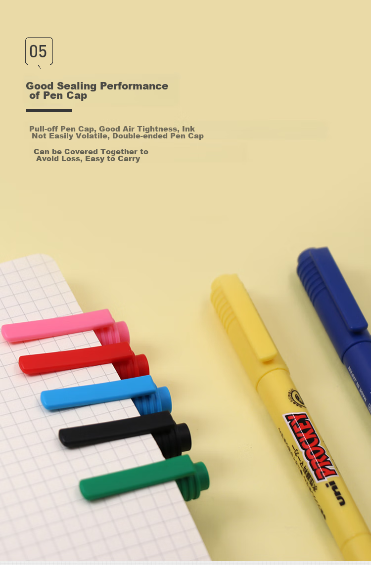Uni Mitsubishi Dual-Tip Water-Based Marker/Pen/Multi-Purpose Signing Pen/Outlining Pen, Fine 0.4mm Thick 0.9mm, PM-120T Blue, 1 Piece 7
