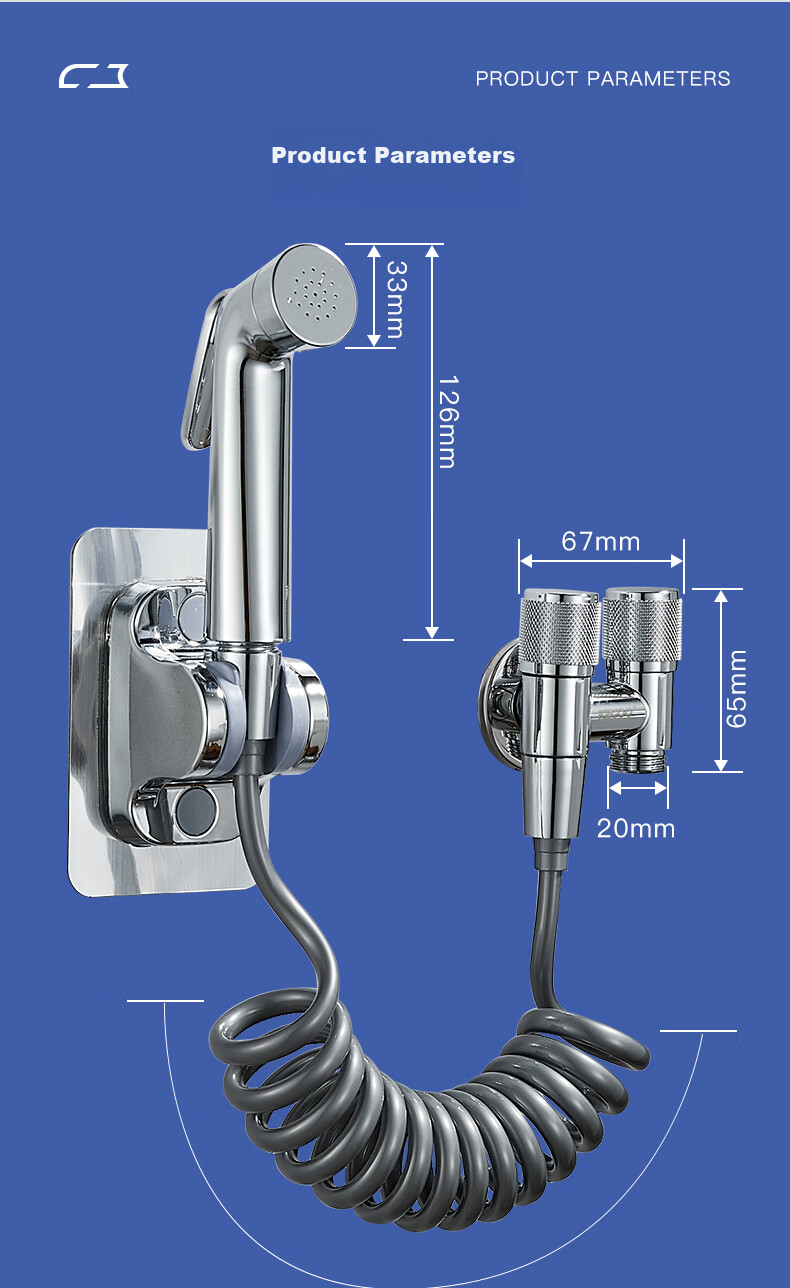 KEGOO Toilet Spray Gun Companion Angle Valve One-In Two-Out Set, Bathroom Pressure-Increasing Flush Spray Head Water Distributor Tee K5057 11