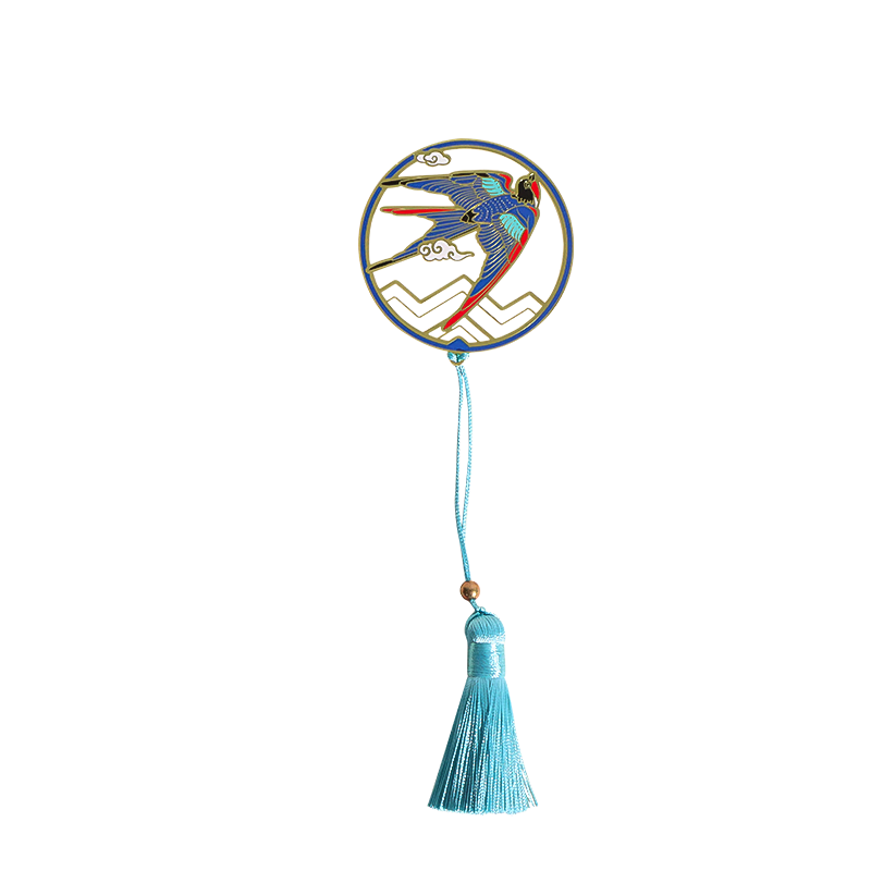TaTanice Chinese Style Auspicious Bookmark Metal Hollow Cloud Swallow Gift Box Student Stationery Birthday Gift for Classmates and Teachers