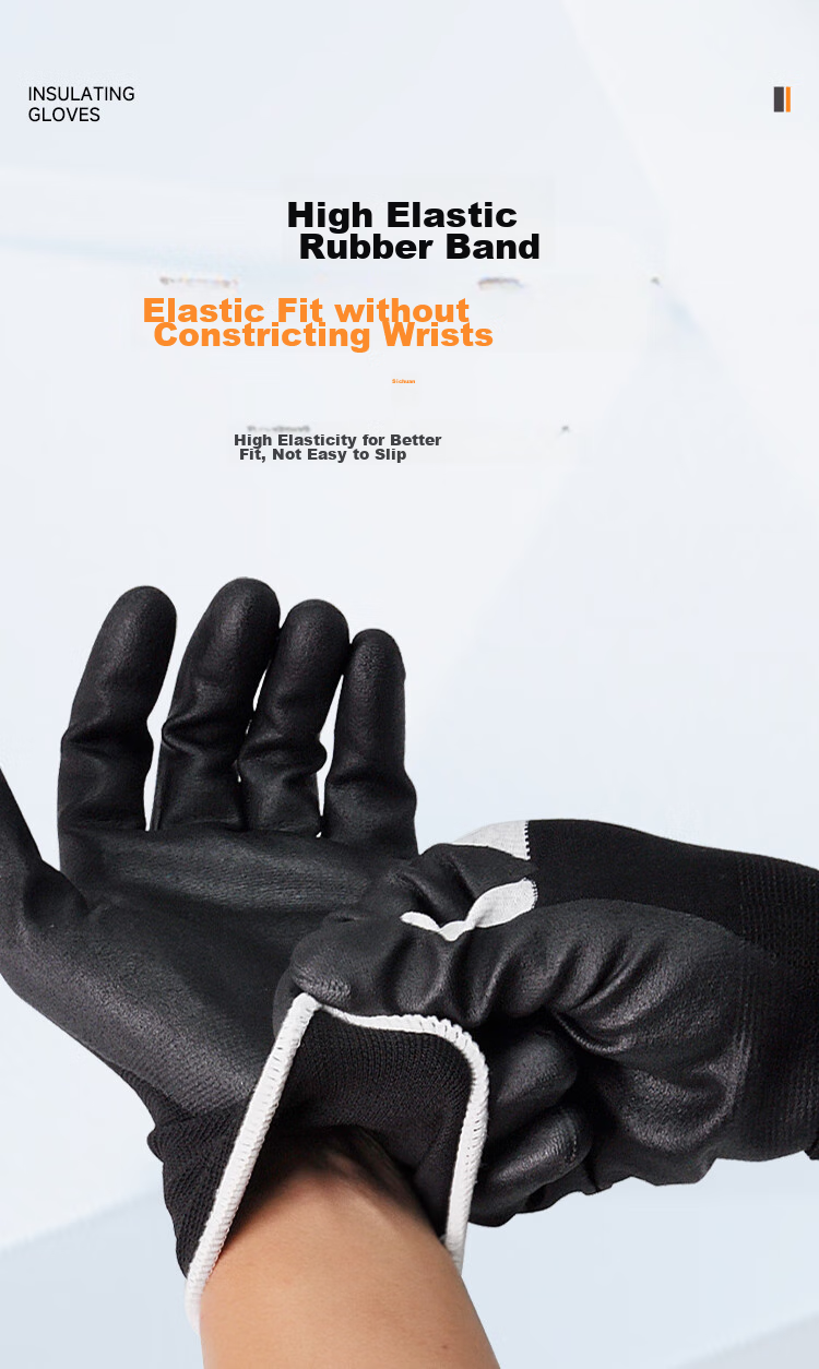 Ams Insulation Gloves, Low-Voltage 400V Electrical Work Anti-Leakage, Anti-Induction, Anti-Electric Shock Specialized, 1 Pair AMS502 4