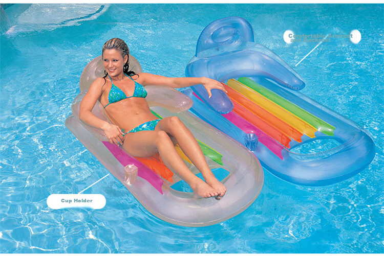 INTEX Inflatable Armrest Backrest Raft, Leisure Surfing Raft, Children's Toy, Blue Or Silver Randomly Sent, 58802N 5