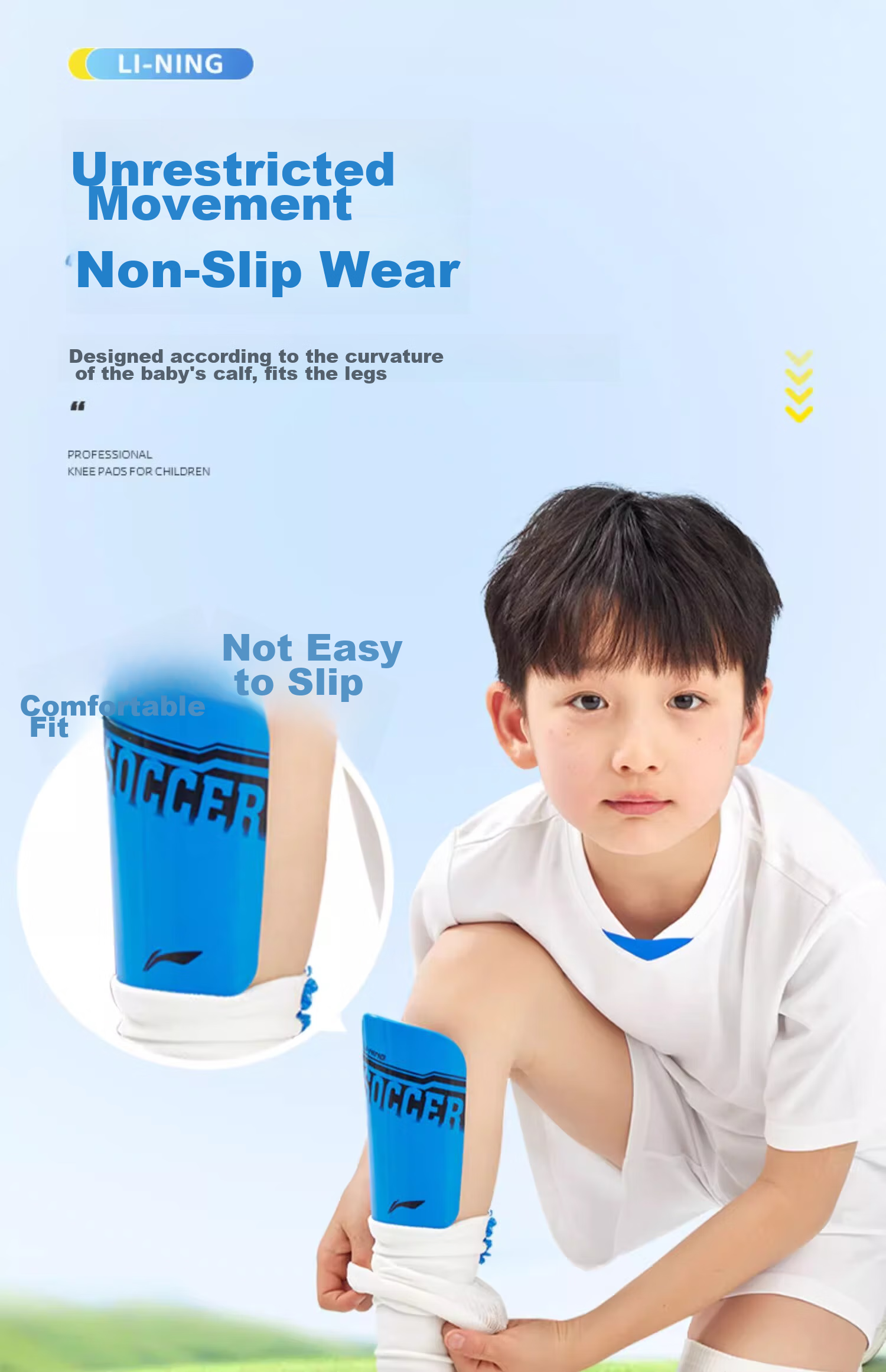 Li-Ning Soccer Shin Guards for Children And Adults, Leg Protectors for Competition And Training, Professional Protective Gear for Men, Size M 10