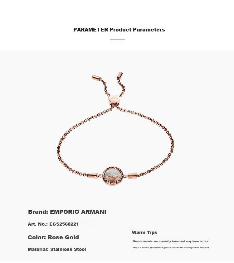 EMPORIO ARMANI Women's Bracelet, Eagle Logo, High-End Versatile Bracelet, Birthday Gift for Girlfriend, EGS2568221 3