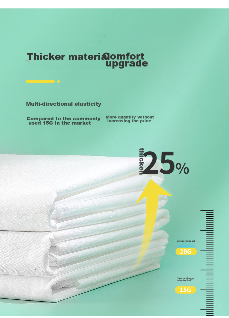 JOYTOUR Disposable Bed Sheets, Thick Non-Woven Travel Bedsheets for Beauty Salons And Massages, Pack of 50, White 7