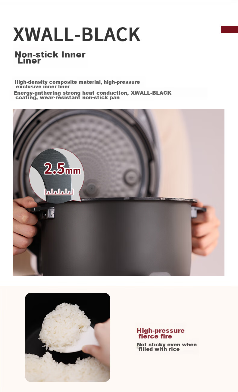 CUCKOO Korean Imported Electric Pressure Cooker, 1.8x High Pressure, Smart Reservation, Multifunctional, Automatic Pressure Release, Home Use Electric Pressure Cooker, 5 Liters, CMC-QAB50S 10