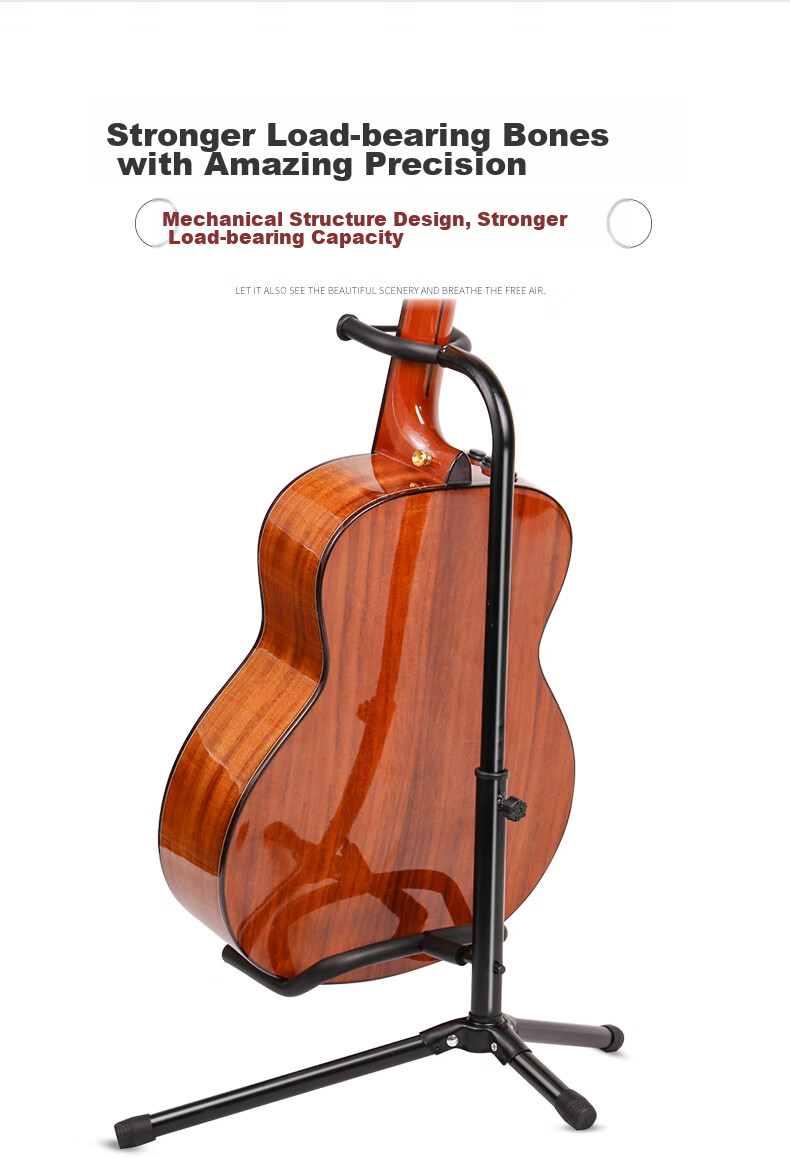 Minsine Guitar Stand A Frame Floor Stand for Lute, Ukulele, Electric Guitar And Bass Universal Support Stand 9