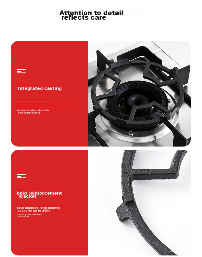 Qijiaoban Gas Stove Stand, Cast Iron Non-Slip Pot Rack with Four Claws, Universal Small Milk Pot Rack, Stove Stand Anti-Slip Support for Gas Stoves 7
