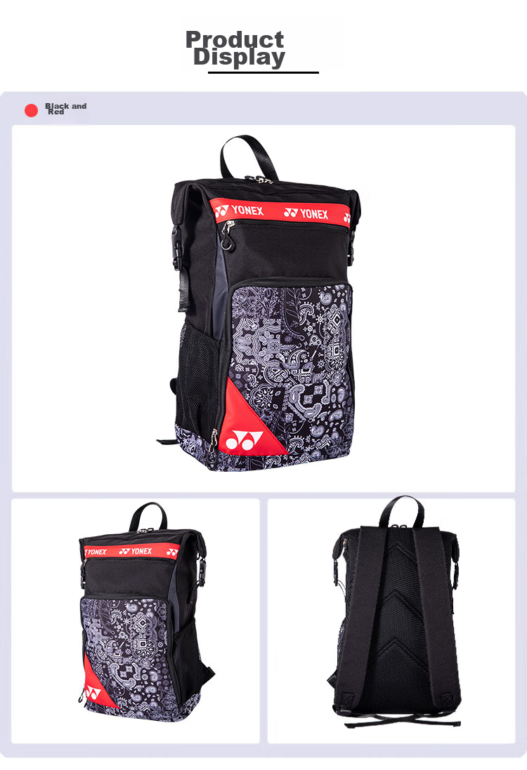 YONEX Badminton Bag, Multifunctional Fashion Sports Trendy Backpack, BA249CR, White And Blue Color 10