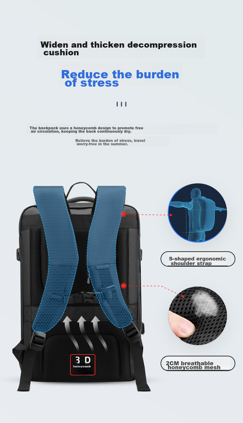 MARK RYDEN Backpack, Double Shoulder Bag, Large Capacity Travel Laptop Bag, Notebook 17.3-Inch Business Bag, Expandable Capacity, Gift-Giving 9