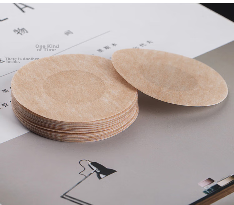 Yezi Non-Woven Breast Pads, Marathon Invisible Breathable Thin Sports-Specific Sweat-Proof Anti-Nipple Skin-Colored Round, 5 Pairs 6