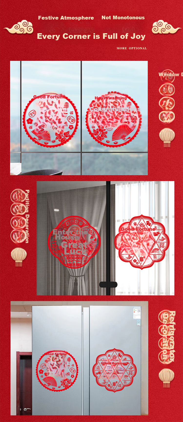 Guangduola Housewarming Gift Set, New Home Essentials, "Fu" Character Hanging Ornaments for Moving Celebration Decoration, 2-Piece Set 8