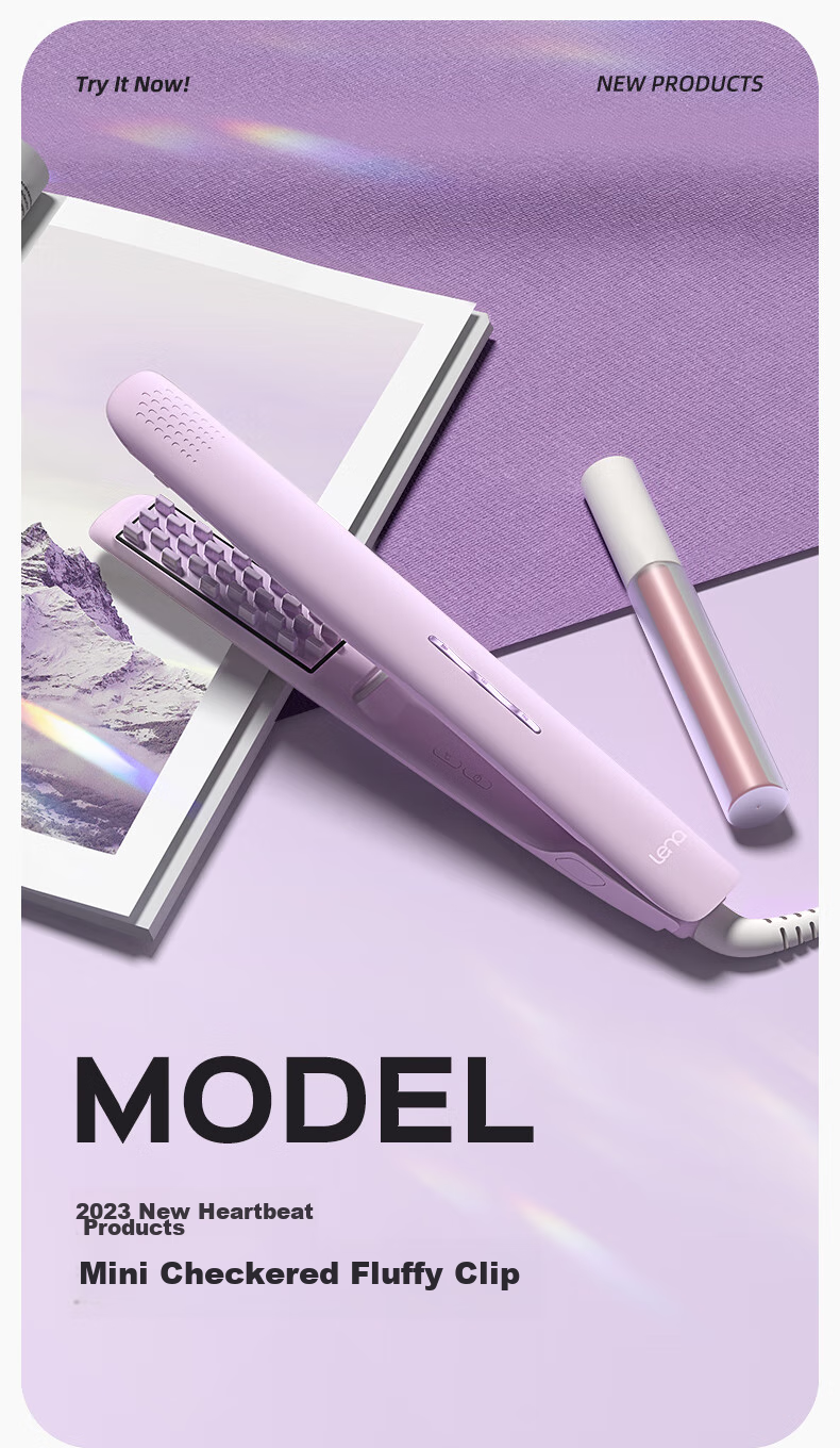 Lena Corn Hair Straightener, High Crown Negative Ion Hair Straightener, Mini Portable Root Lift for Men And Women, Travel-Friendly LN-W3 Gift 1