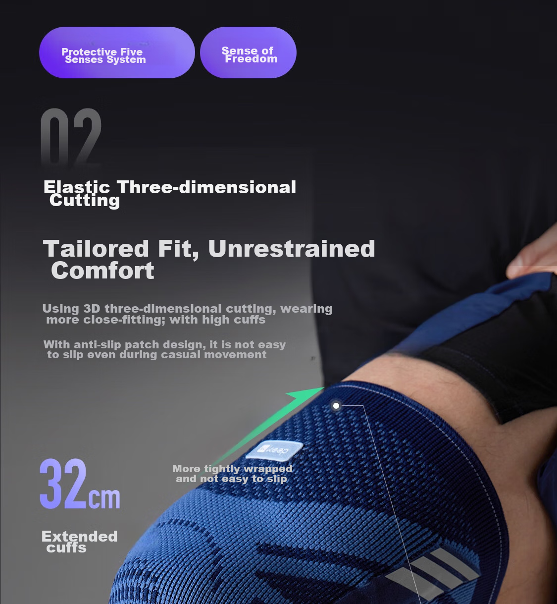 Keep Comfortable Functional Knee Brace Meniscus Protection for Running, Badminton, Basketball Support Synovitis Brace K-Rox 17