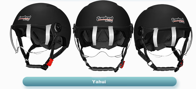 Tanked Racing T598 Half Helmet 3C Certified Summer Lightweight Motorcycle Electric Scooter Safety Helmet Unisex Cinnamon Pink One Size 28